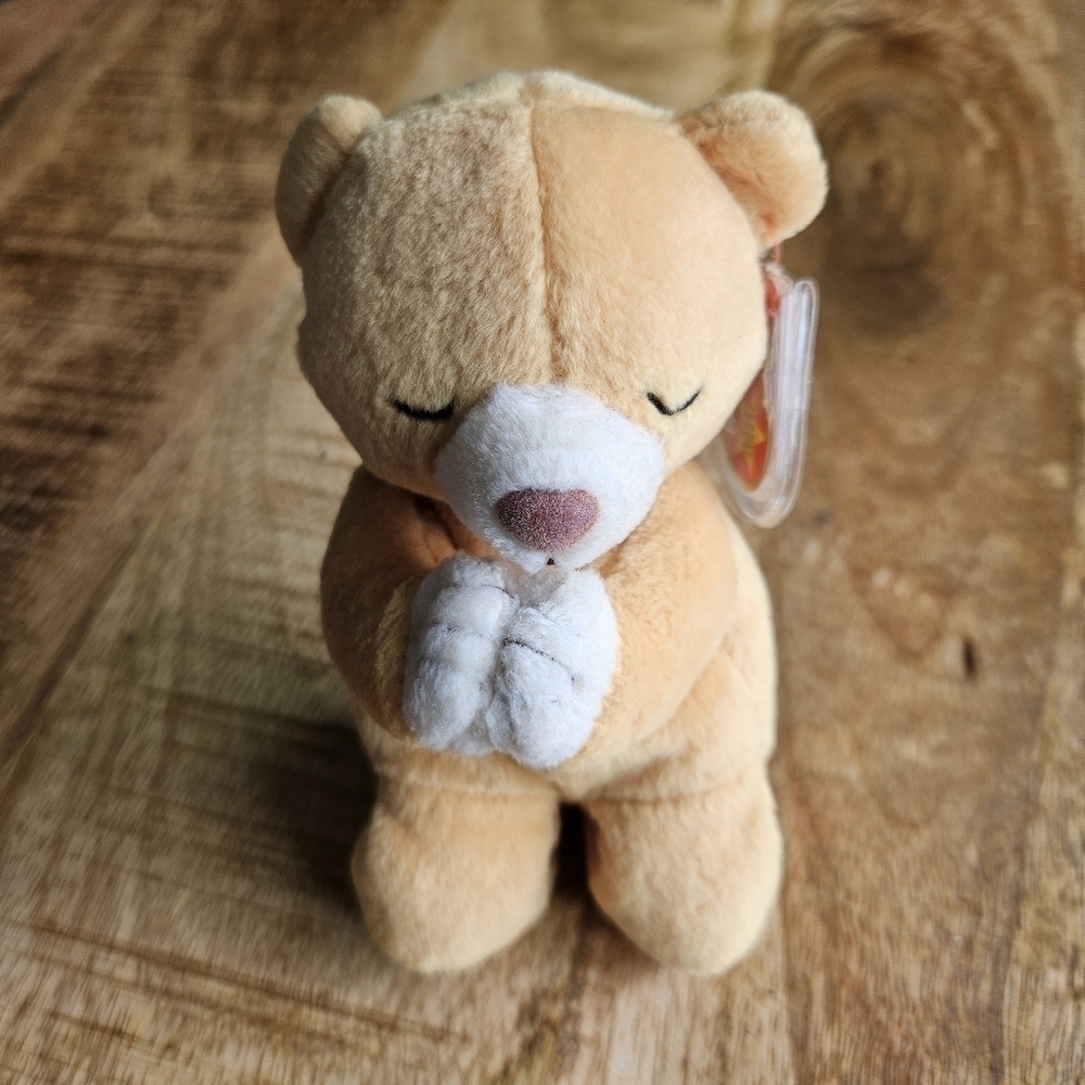 Hope TY Beanie Baby Beanie Babies Original Retired Brown Praying Bear Errors (2)